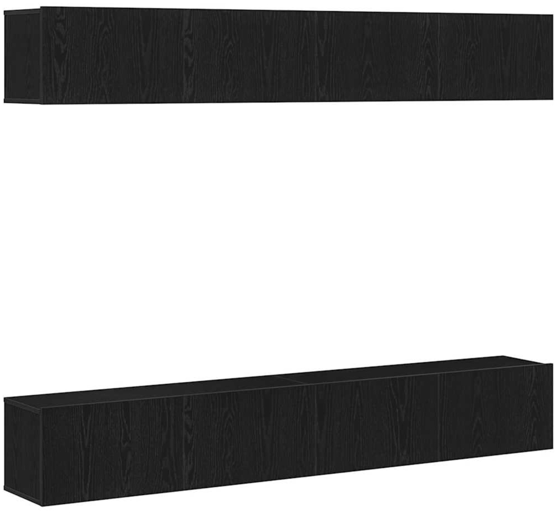 vidaXL TV-Schrankset 4 pcs Schwarz Eichen-Optik 100 x 30 x 30 cm 3333050 Bild 1