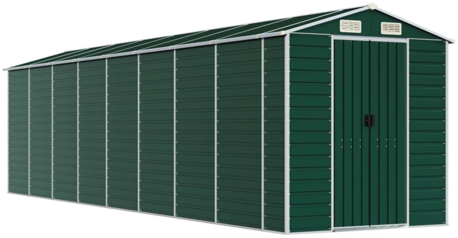 vidaXL Gerätehaus Grün 191x725x198 cm Verzinkter Stahl 3188238 Bild 1