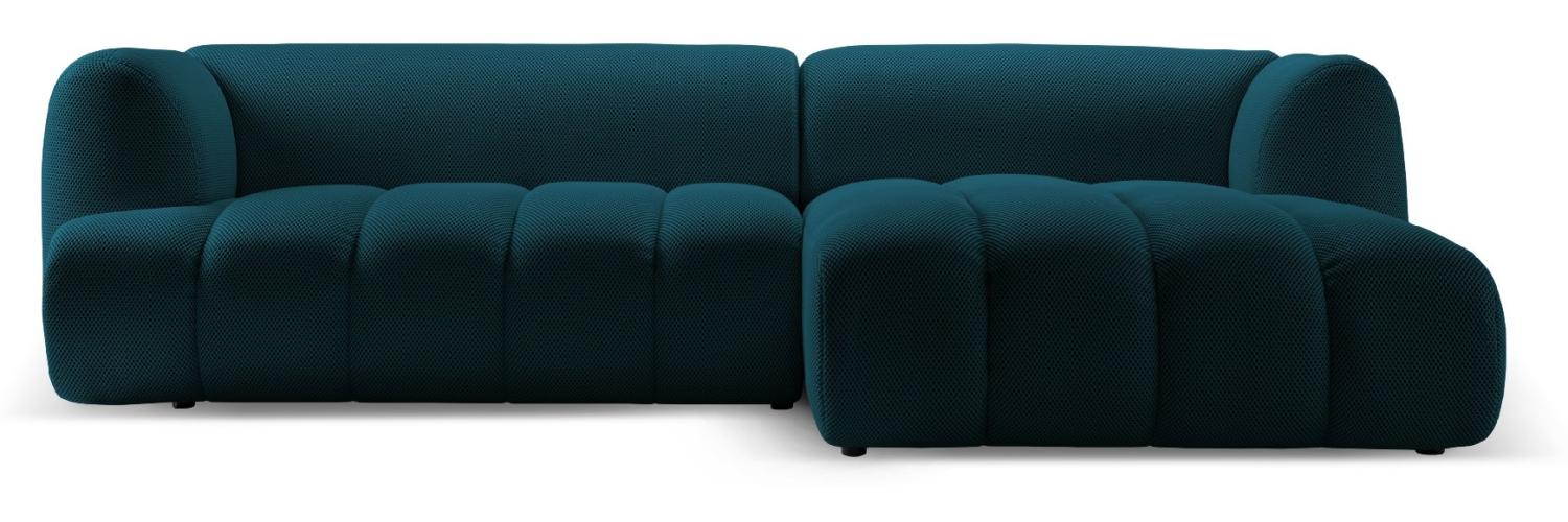 Micadoni Modulares Ecksofa Harry 4-Sitzer Rechts 3D-Stoff Marineblau Bild 1