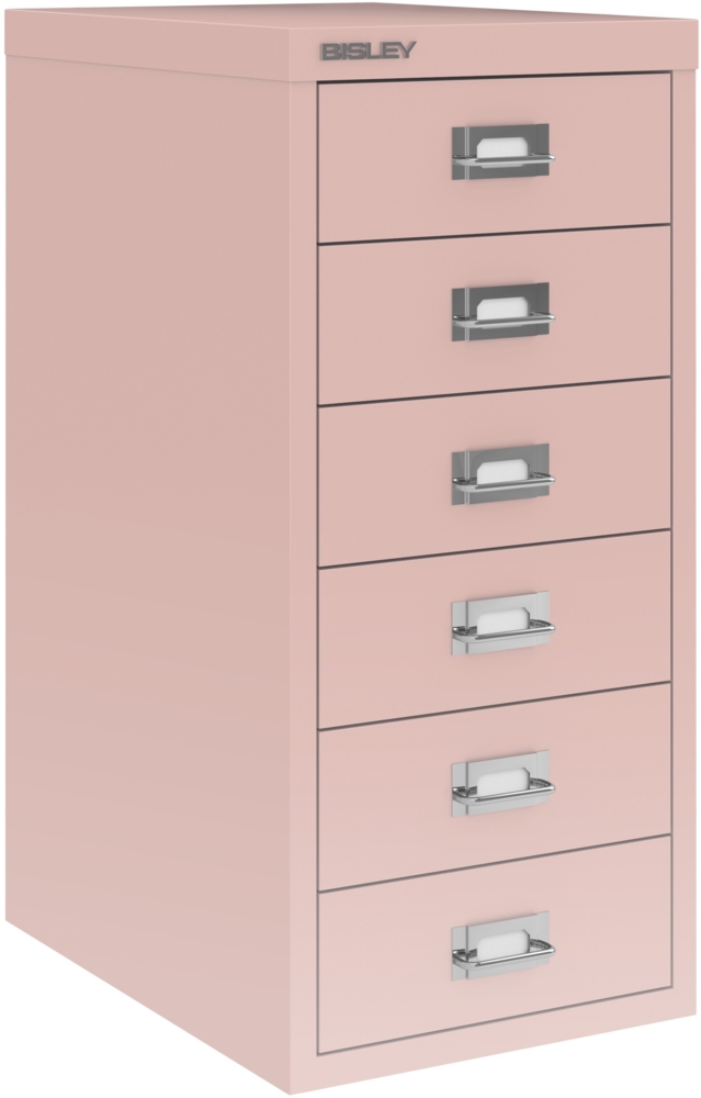 Bisley MultiDrawer™, 29er Serie, DIN A4, 6 Schubladen, Farbe pastellpink Bild 1