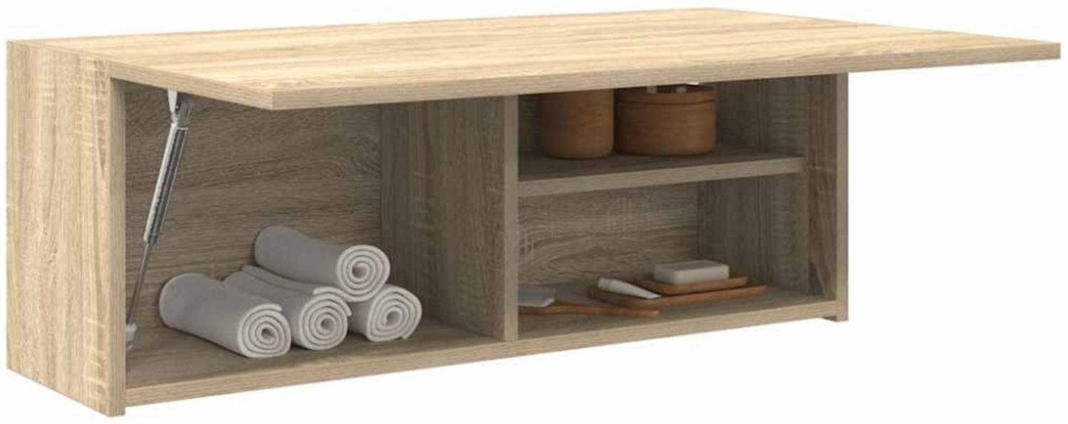 vidaXL Bad-Wandschrank Sonoma-Eiche 80x25x30 cm Holzwerkstoff 860078 Bild 1