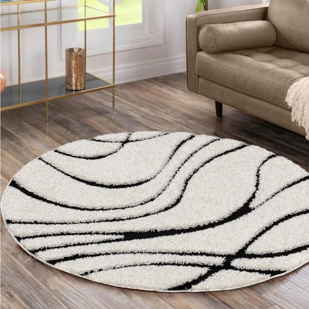 Sanat Hochflor-Teppich Luxus 3503, rund, Höhe: 30 mm, robuster Langflor, weich, Wohnzimmer, Schlafzimmer Bild 1