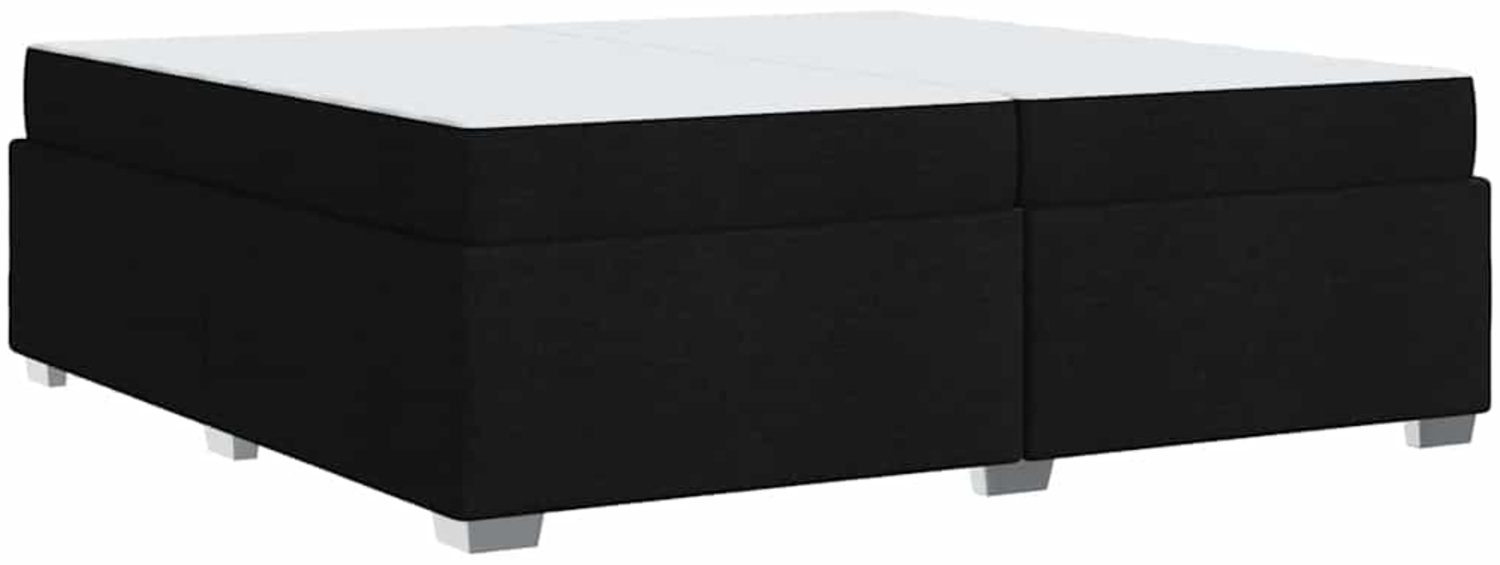 vidaXL Bettrahmen mit Matratze Schwarz 200 x 200 cm Stoff 3399210 Bild 1