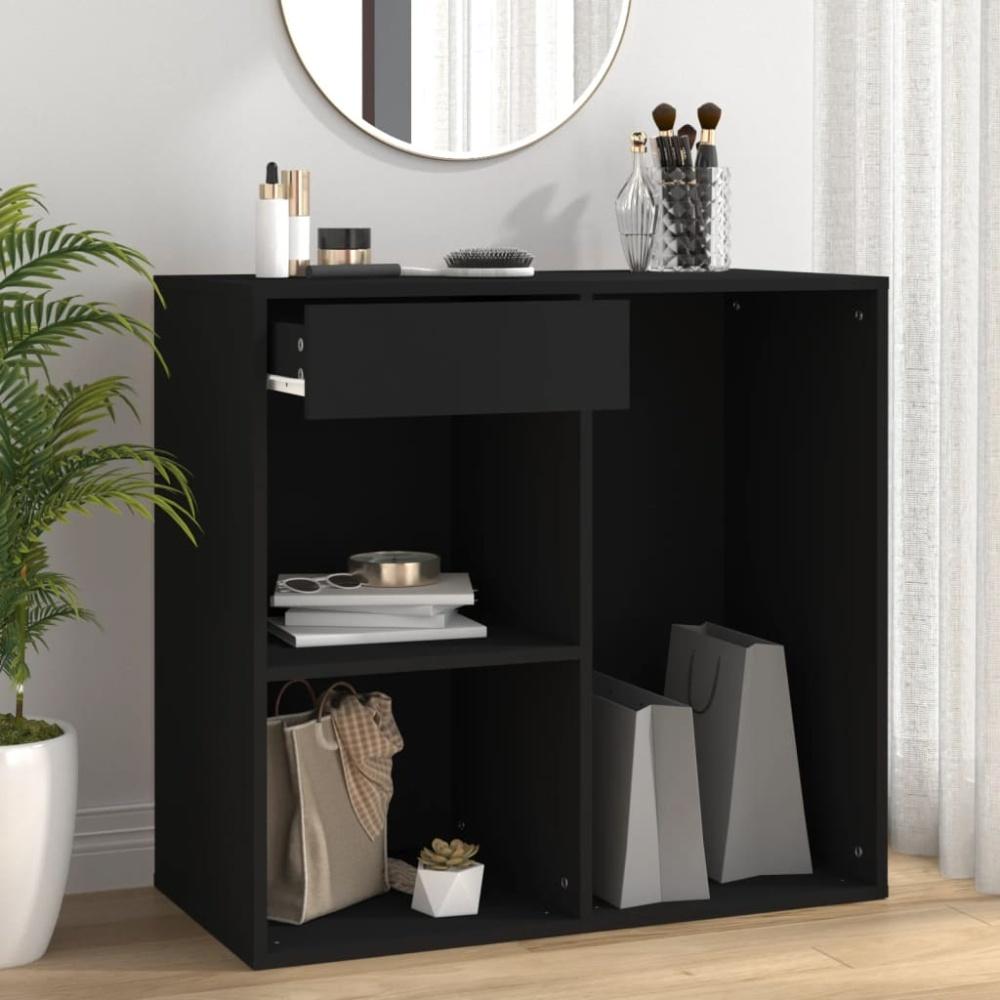 vidaXL Kosmetikschrank Schwarz 80x40x75 cm Holzwerkstoff 808838 Bild 1