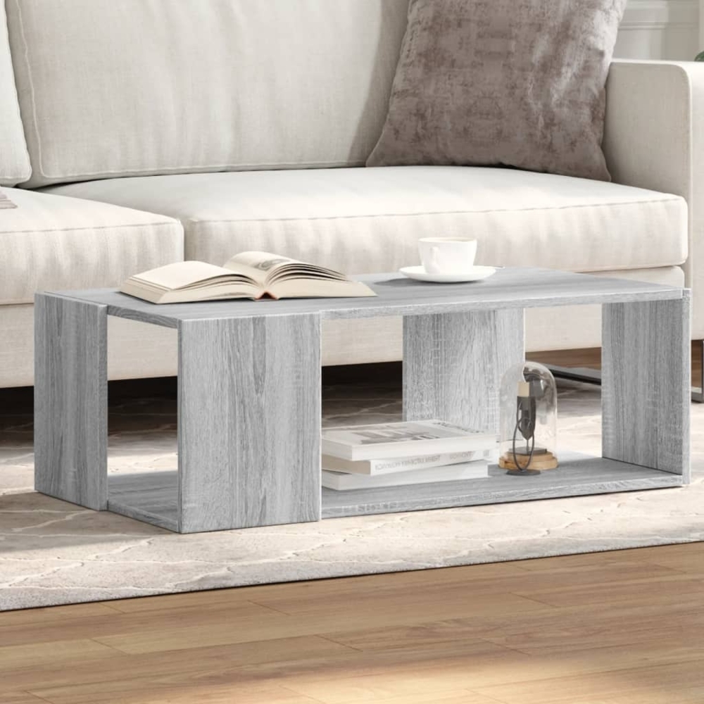 vidaXL Couchtisch Grau Sonoma-Eiche 89,5x48x30 cm Holzwerkstoff 848155 Bild 1