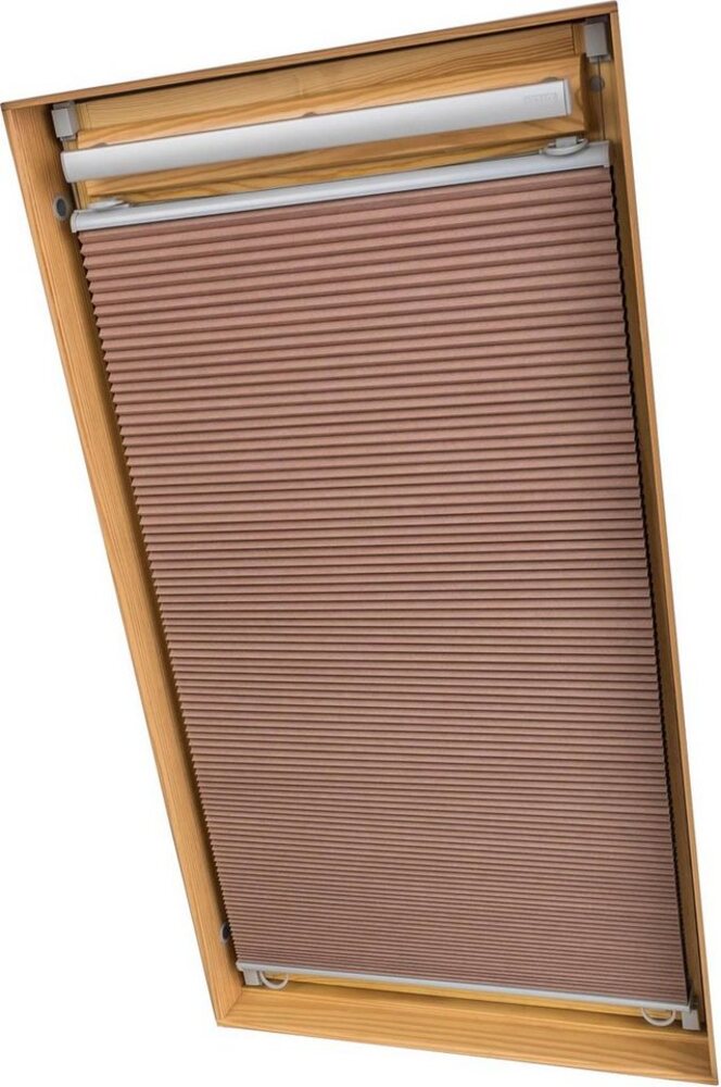 Liedeco Dachfensterplissee Universal Dachfenster-Plissee, verdunkelnd, ohne Bohren, verspannt, Klemmfix, Fixmaß Bild 1