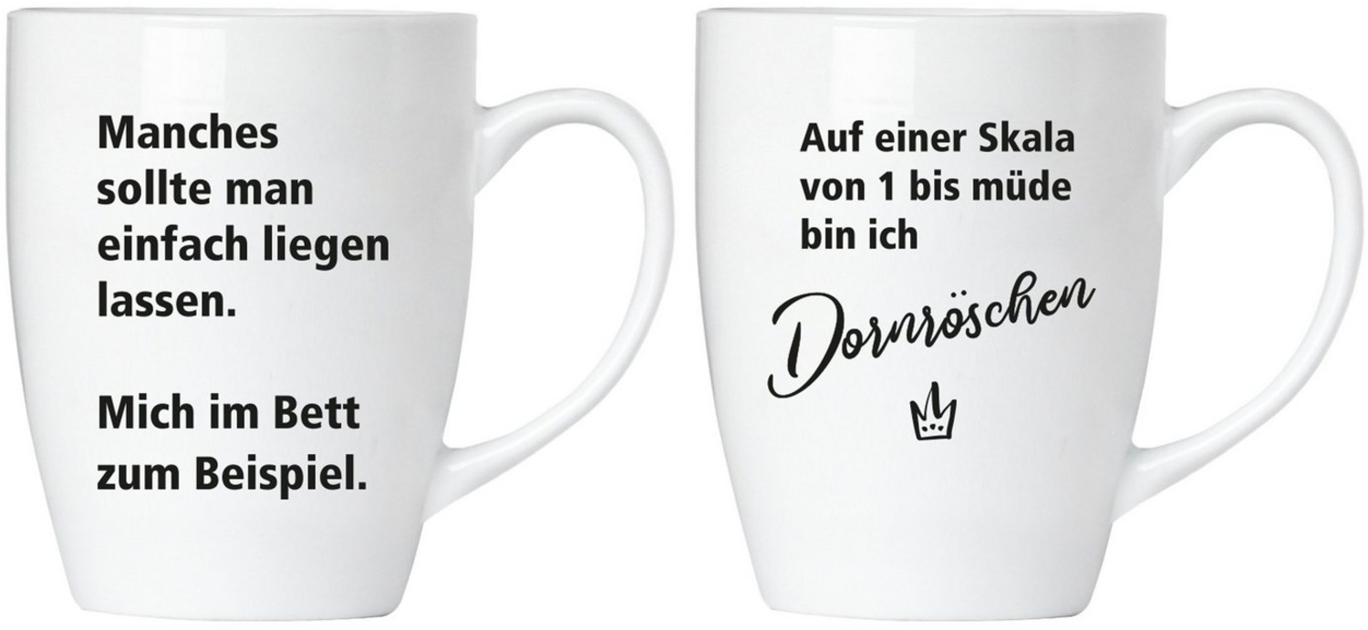 Dornröschen Tassen Set aus Keramik - Grußkarte und Geschenkpackung Bild 1