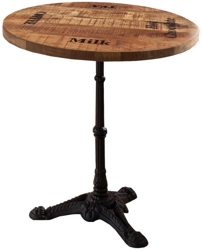 TABLES&CO Tisch 60x60 Mango Natur Gusseisen Schwarz Bild 1