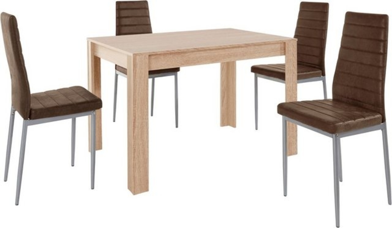 INOSIGN Essgruppe mit Tisch und 4 Stühlen, (Set, 5-tlg), Tischbreite 120 cm Esszimmer Set, Tischgruppe Bild 1