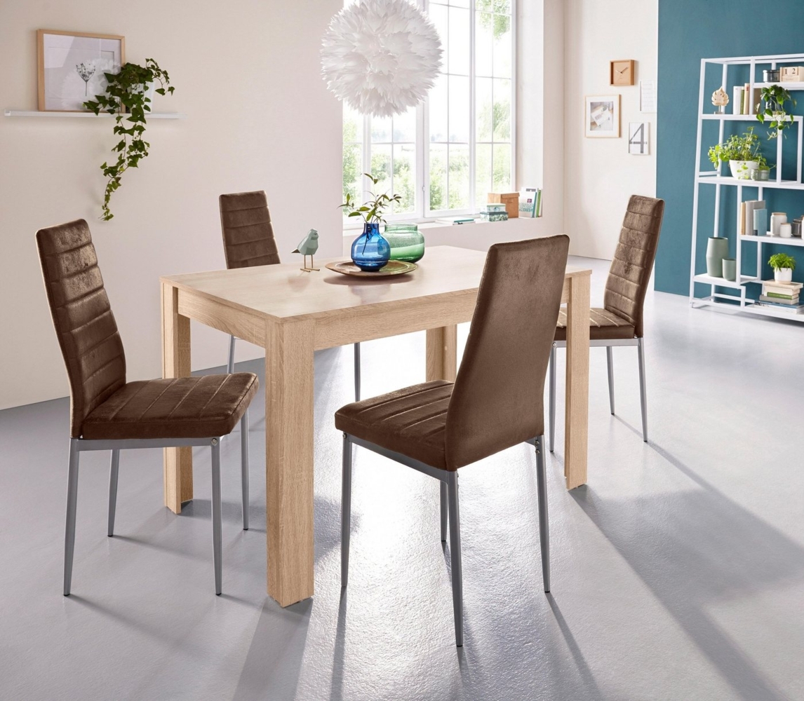 INOSIGN Essgruppe mit Tisch und 4 Stühlen, (Set, 5-tlg), Tischbreite 120 cm Esszimmer Set, Tischgruppe Bild 1