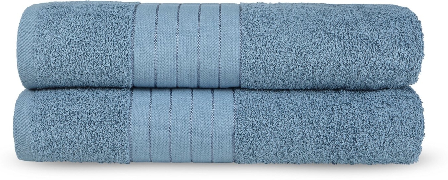 good morning Badetuch Uni Towels, Frottier (2-St), Baumwolle, Walkfrottee, Bordüre, 500 GSM, Weich, Einfarbig, Schwarz Bild 1