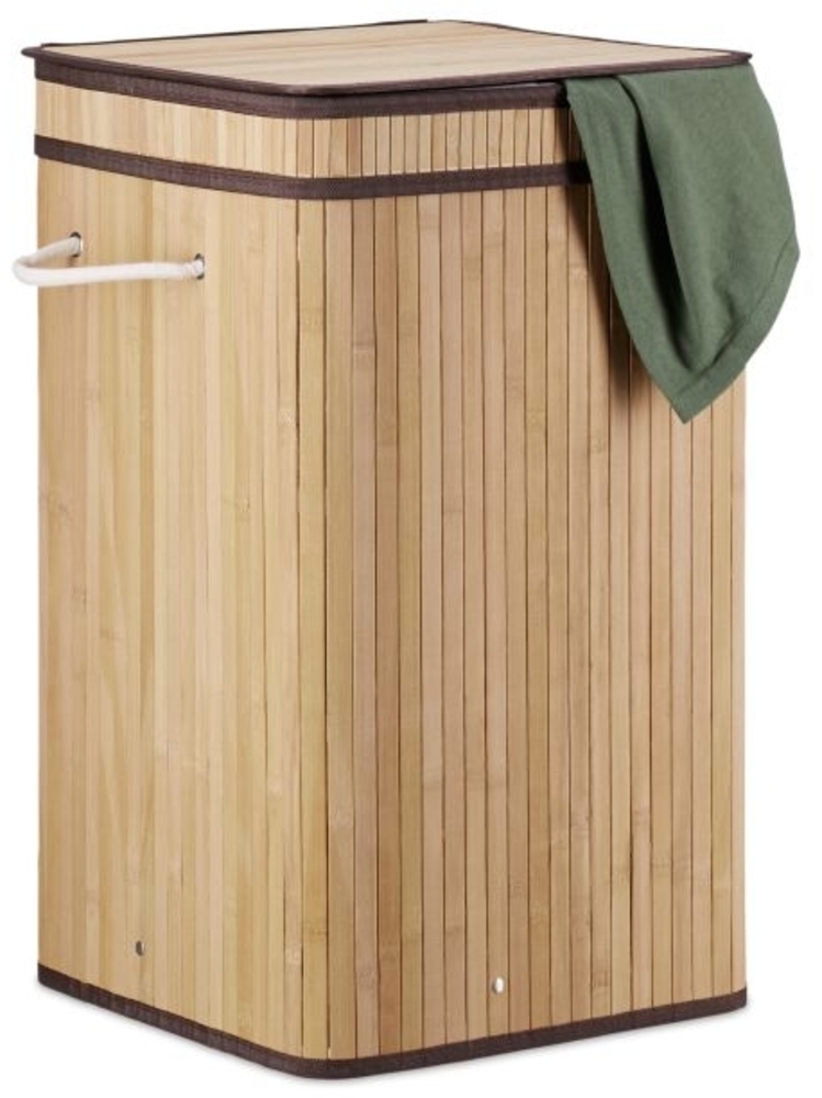 3 x Faltbarer Wäschekorb Bambus natur Bild 1