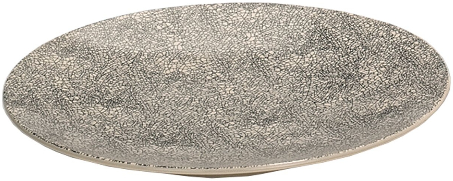 Lambert Kaori Teller weiß / schwarz, D 27,5 cm, Stoneware, Krakelee-Optik 20498 Bild 1