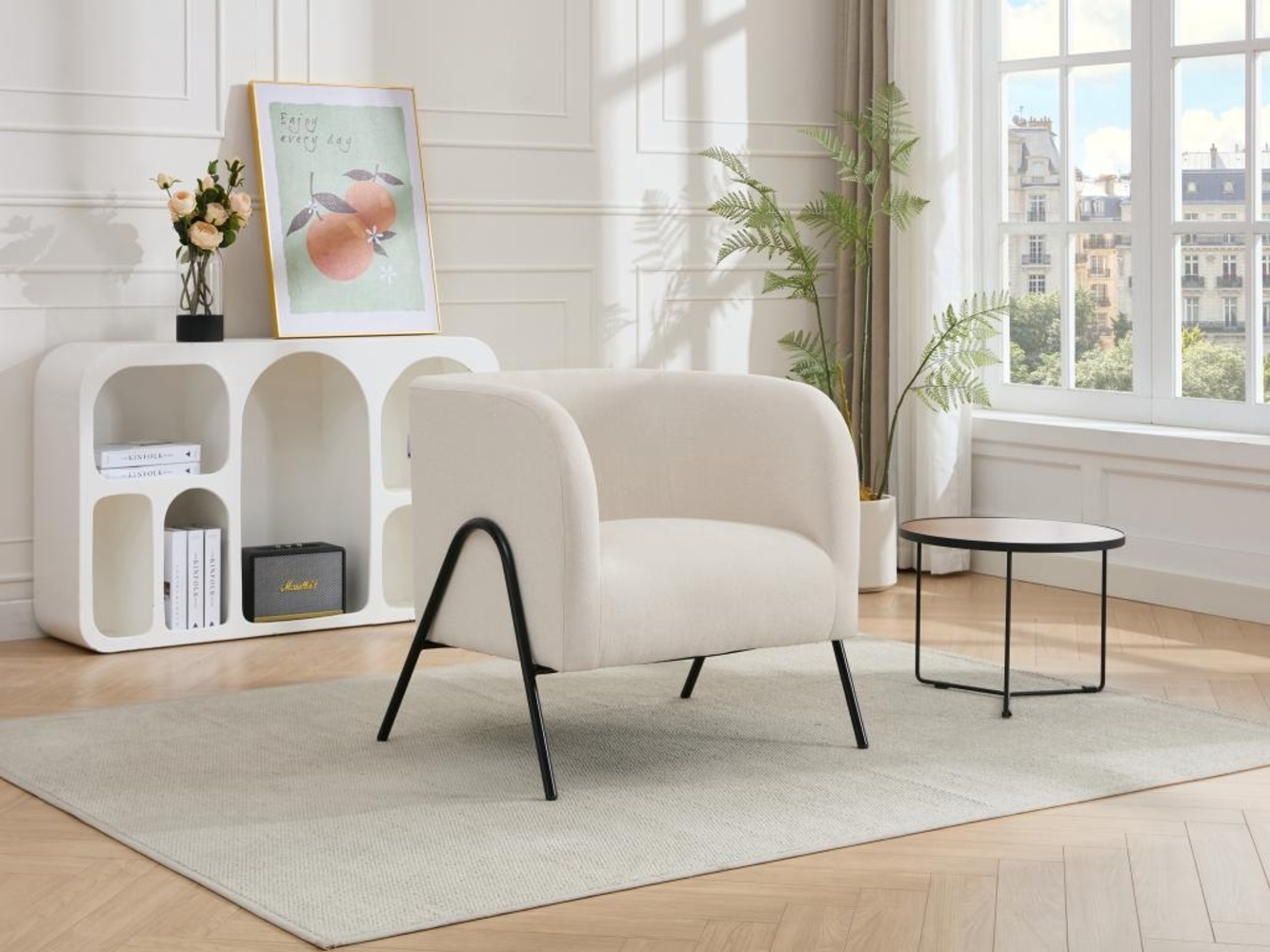 Vente-unique - Sessel - Stoff - Beige - BLINODA Bild 1