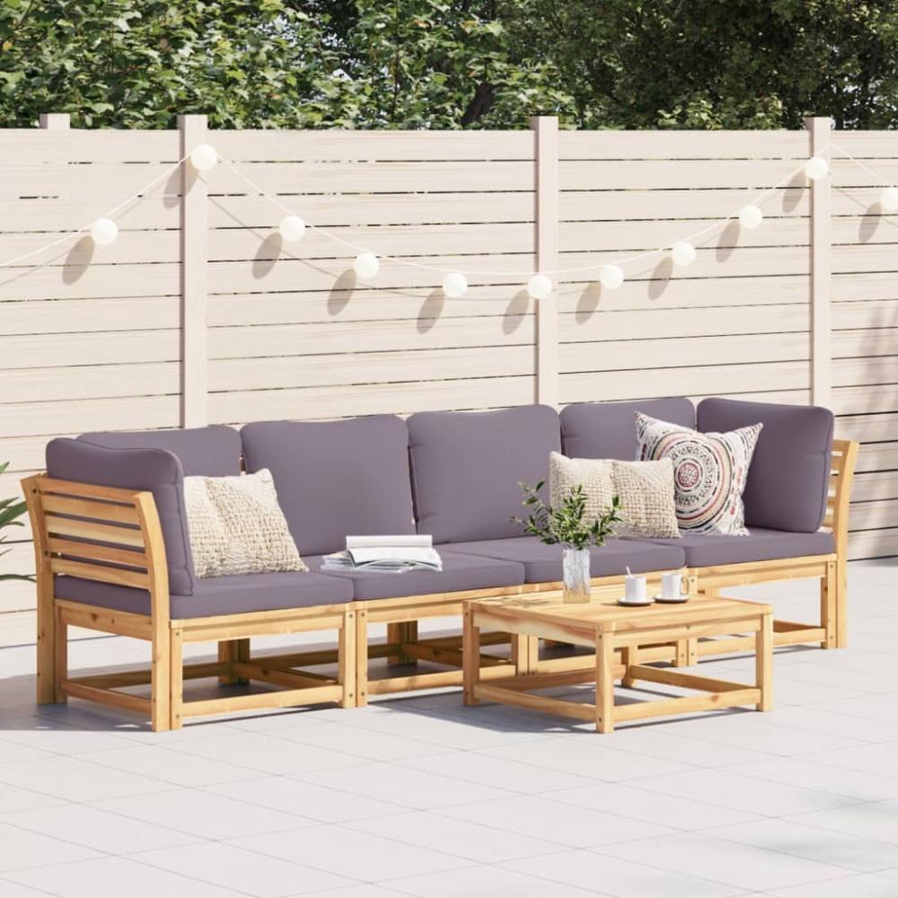 vidaXL 4-tlg. Garten-Lounge-Set mit Kissen Massivholz Akazie 3214315 Bild 1