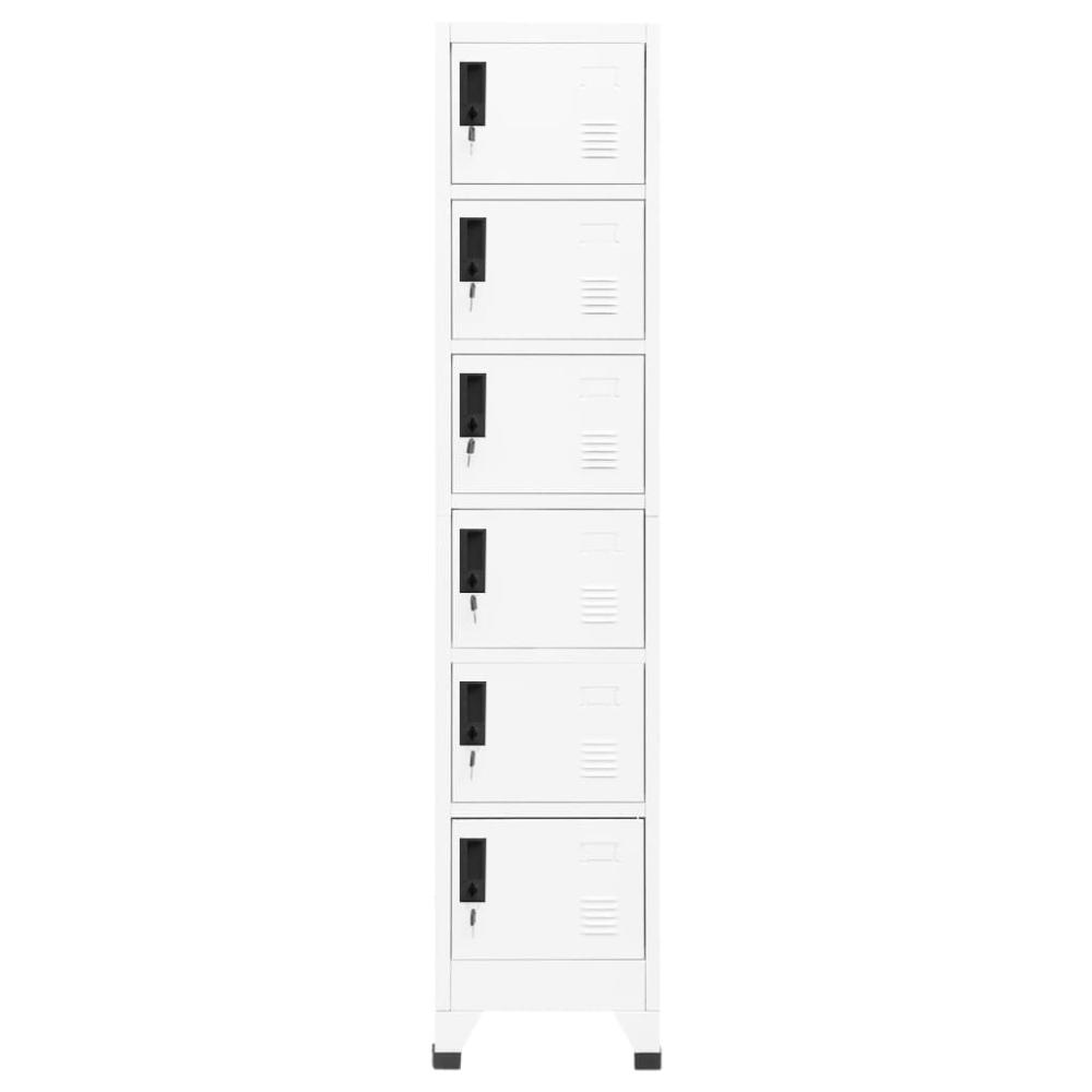 vidaXL Schließfachschrank Weiß 38 x 40 x 180 cm Stahl [339792] Bild 1