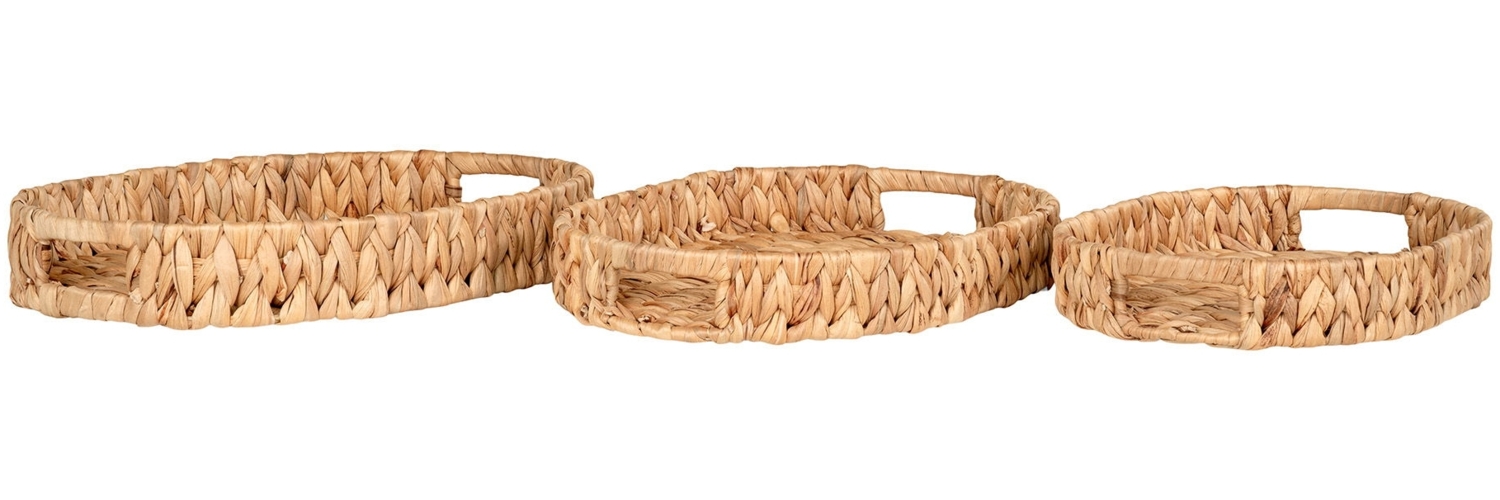 Tabletts, Wasserhyazinthe, natur, 3er-Set Bild 1