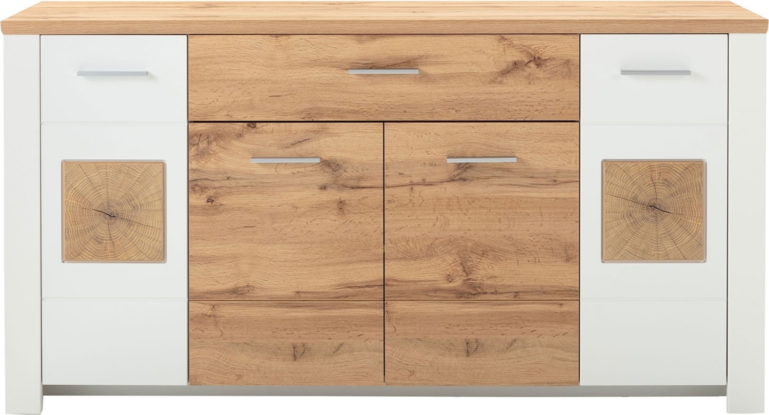 Sideboard LIV'IN Matera, Holzwerkstoff, Weiß, Holzfarben, 164 x 87 x 46 cm Bild 1