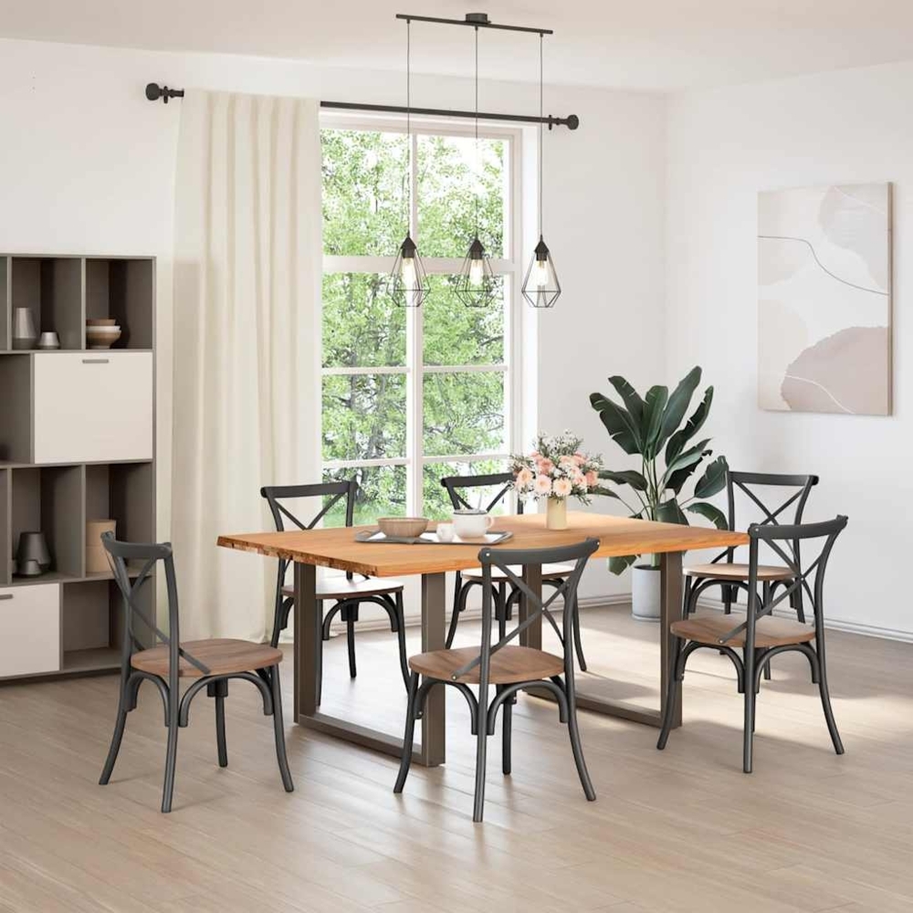 vidaXL Esstisch Hellbraun 180x120x74 cm Massivholz Eiche Rechteckig 3304967 Bild 1