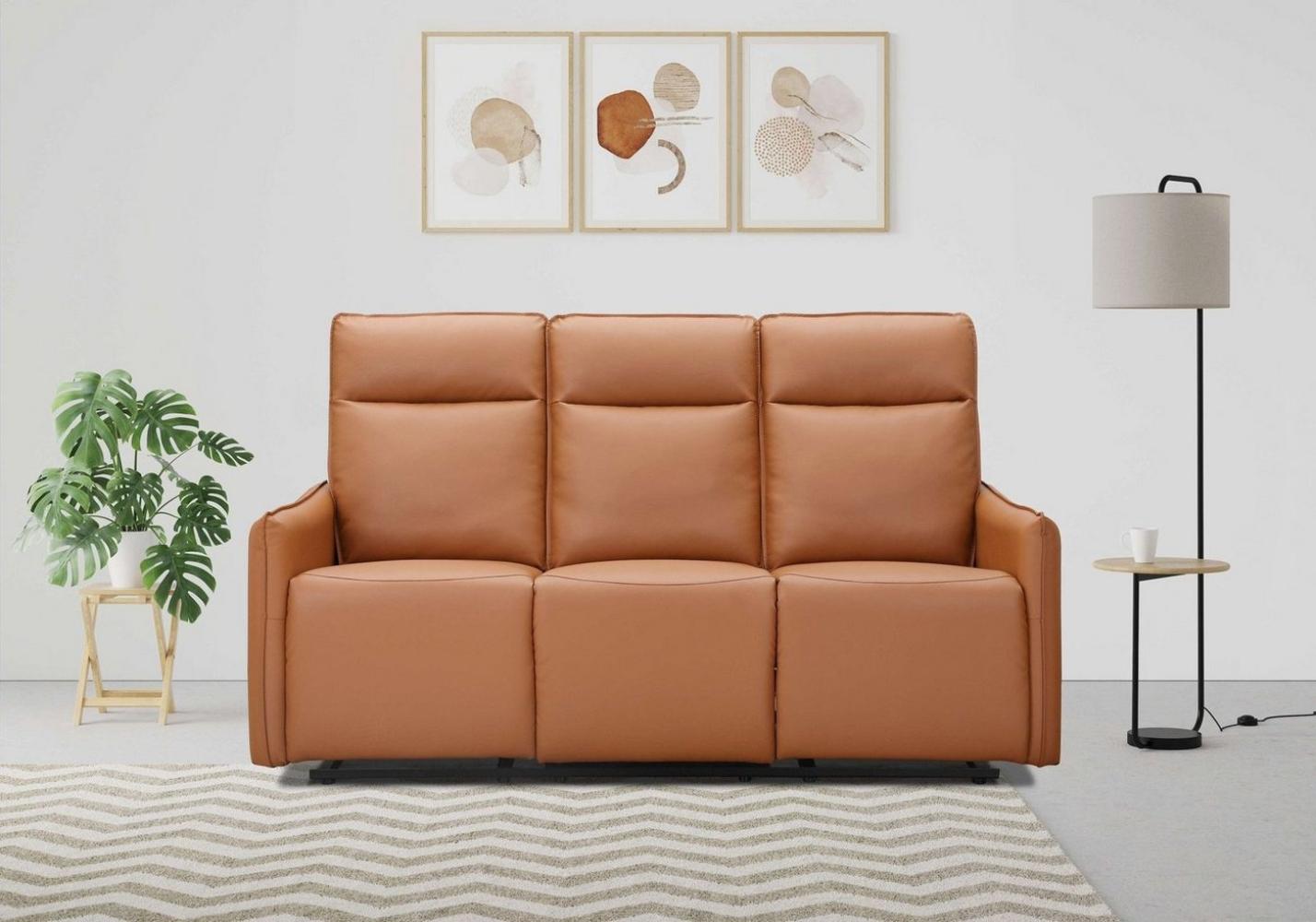 Dorel Home 3-Sitzer Lugo, Kinosofa mit Reclinerfunktion in Kunstleder und Webstoff, mit manueller Relaxfunktion in 2 Sitzen Bild 1