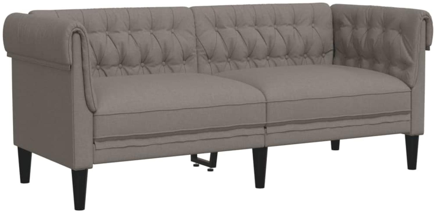 vidaXL Chesterfield-Sofa 2-Sitzer Taupe Stoff 372552 Bild 1