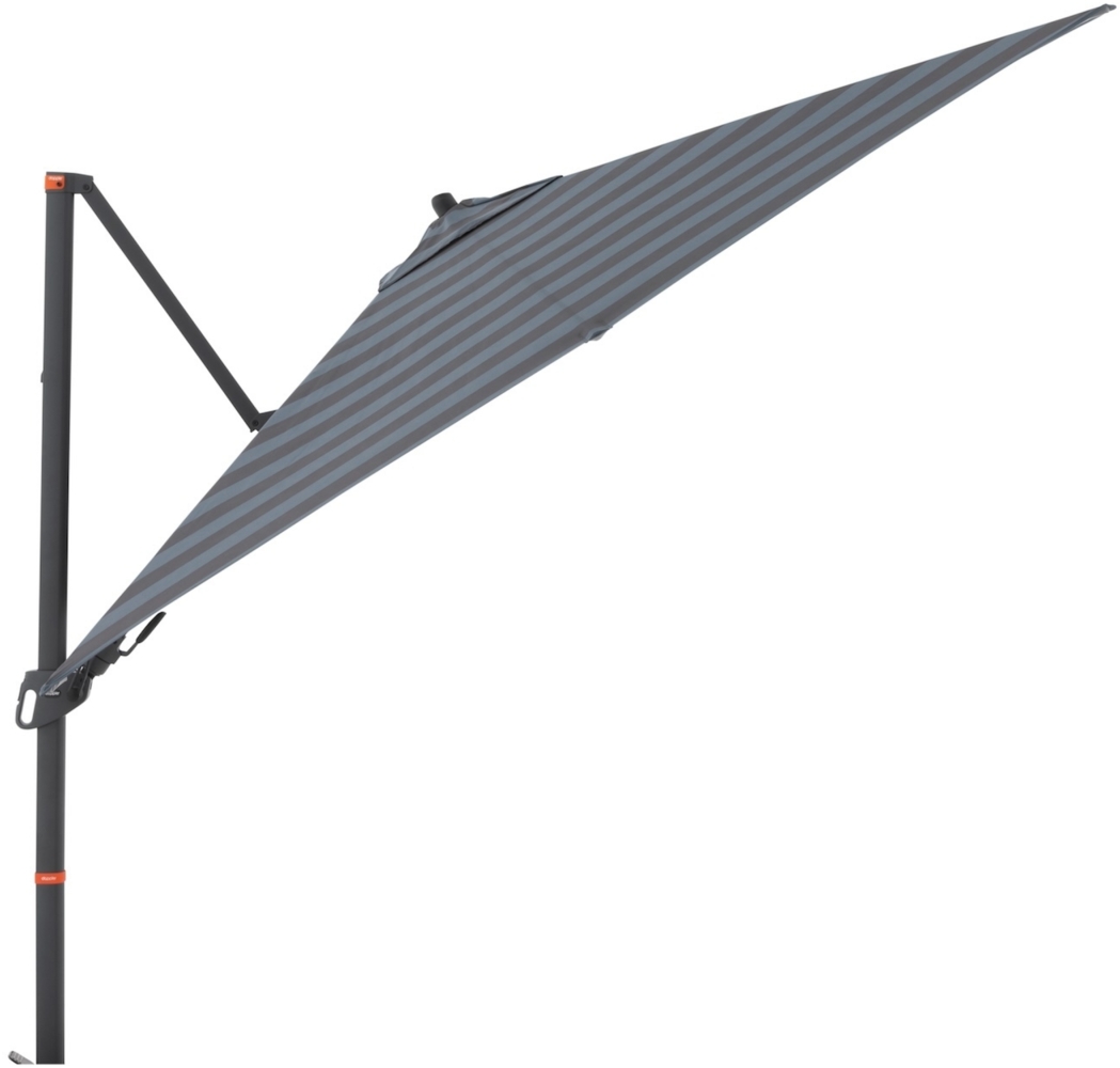 Doppler myZone Pendelschirm Side 210x210 cm Sonnenschirm 6 Farben Ampelschirm 452279 840S Blockstreifen Anthrazit Bild 1