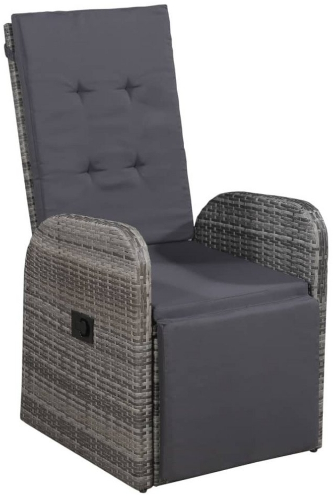 DOTMALL Gartenliege Sonnenliege Gartenliege aus Polyrattan mit Auflage Verstellbare Lehne Bild 1