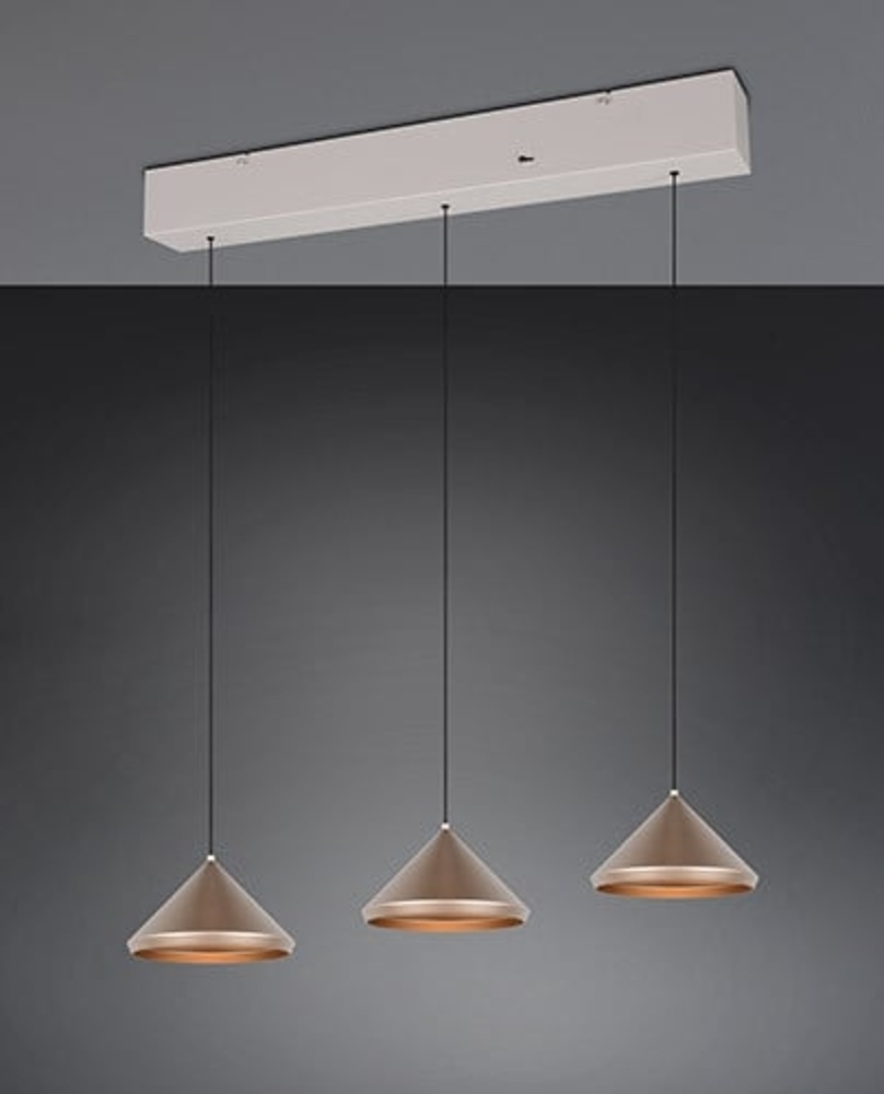 Trio Pendelleuchte 3er Spot Laguna 3x 5 W grau Metall warmweiß-kaltweiß Bild 1