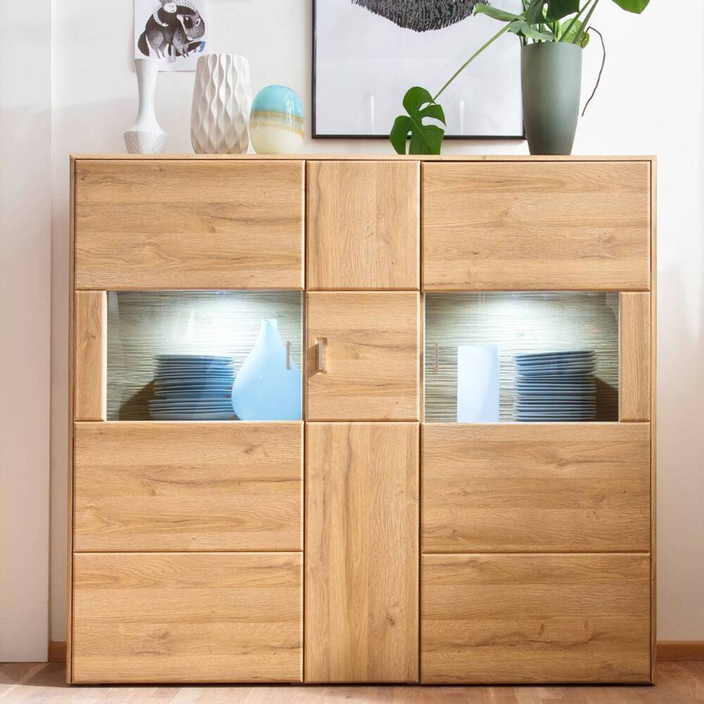 Highboard FERROL-05 Anrichte in Grandson Oak Nb, inkl. LED - B/H/T: 154/139/39cm Bild 1