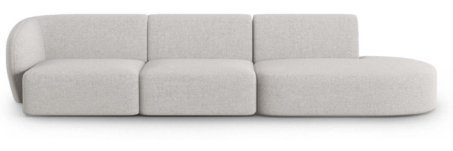 Micadoni Modulares Sofa Shane 4-Sitzer Rechts Chenille Silber Melange Bild 1