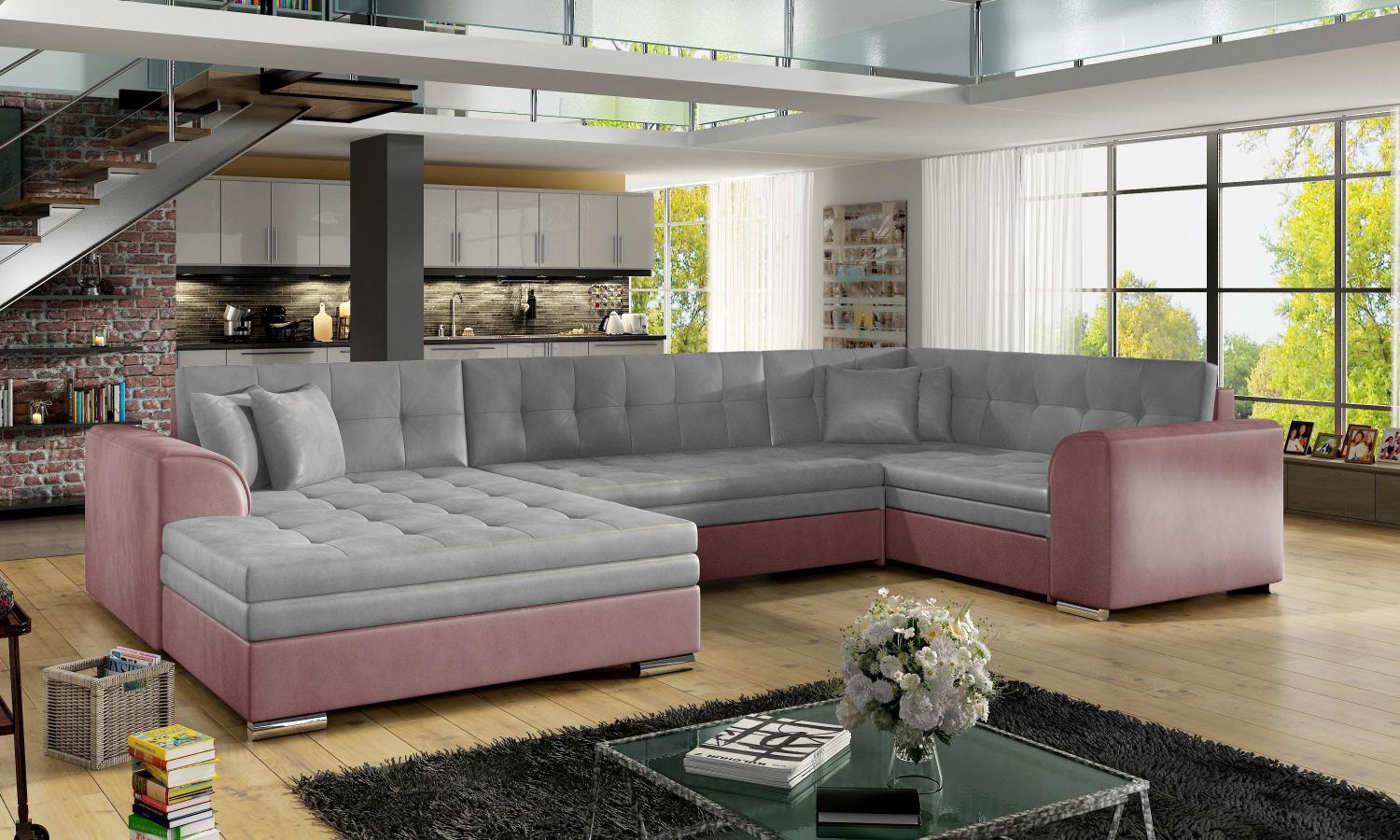 Wohnideebilder Damario Grau Ecksofas & Eckcouches Dam_25 Bild 1