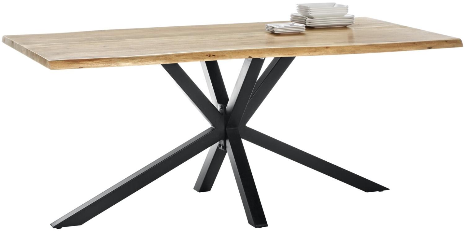 TABLES&Co Tisch 200x100 Akazie Natur Metall Schwarz Bild 1