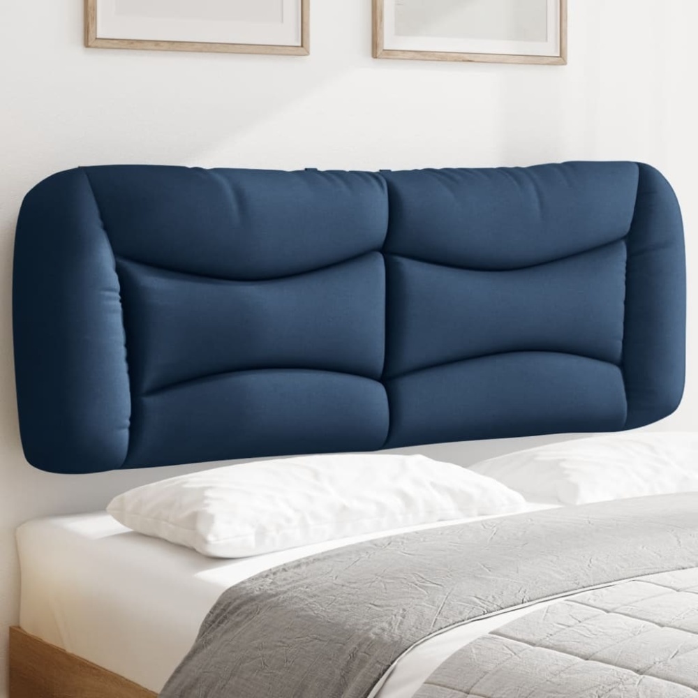 vidaXL Kopfteil-Kissen Blau 120 cm Stoff 374567 Bild 1