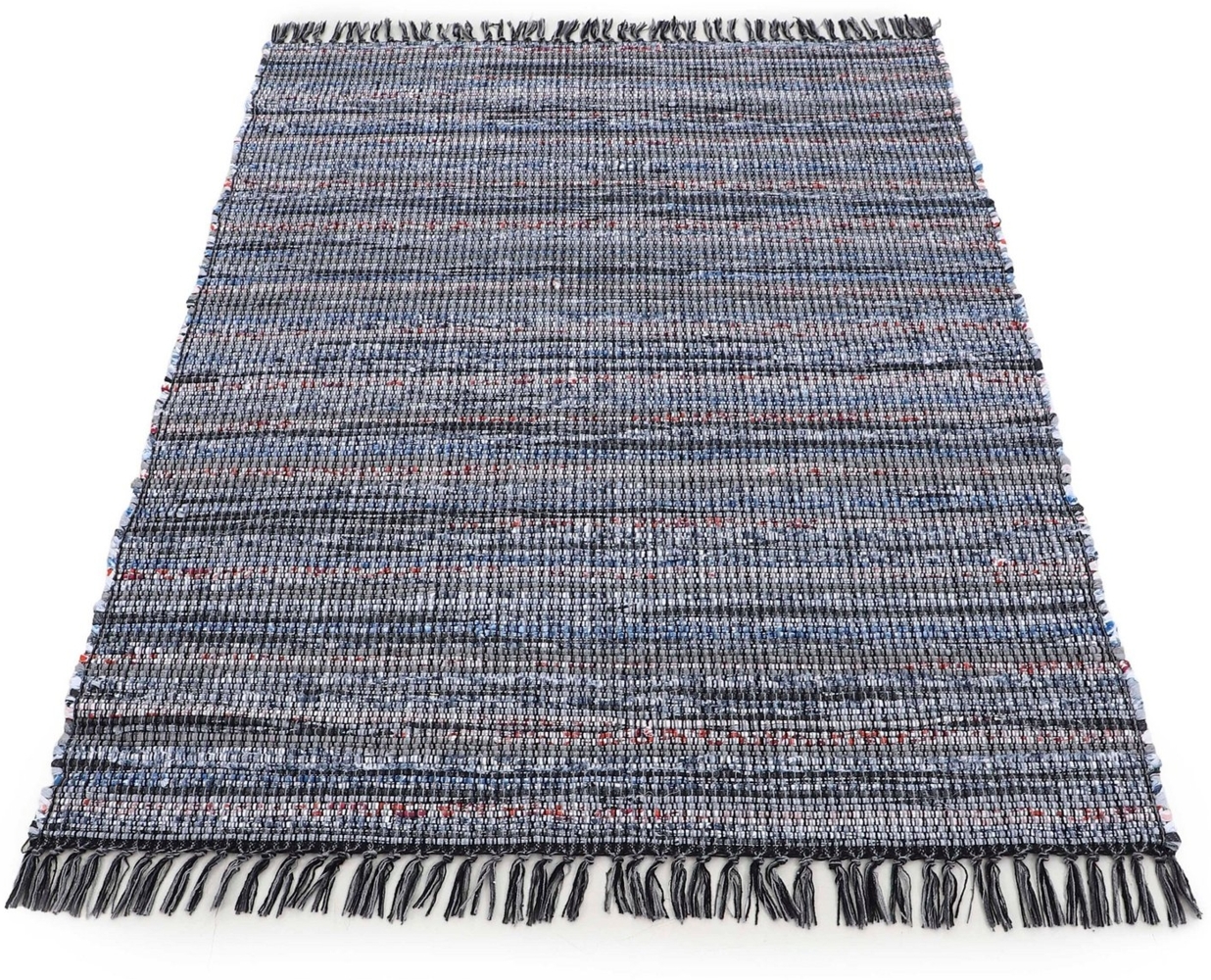 carpetfine Teppich Kelim Chindi, Wendeteppich, rechteckig, Höhe: 6 mm, handgewebt, Fleckerlteppich mit Fransen, auch vielen in Läufergrößen Bild 1