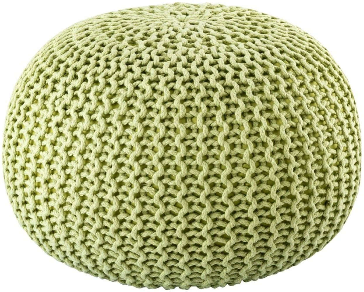 Pouf outdoor ø55cm Sitzpouf Terrasse Pool Garten apfelgrün - lettuce green Bild 1