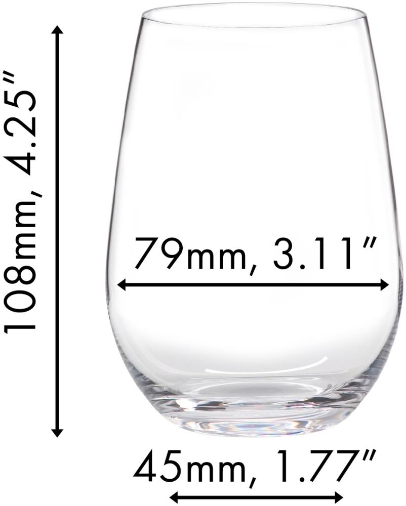 Riedel O Wine Tumbler Riesling, 4er Set, Weinglas, Weißweinglas, Weißwein Glas, Kristallglas, 375 ml, 7414/15 Bild 1