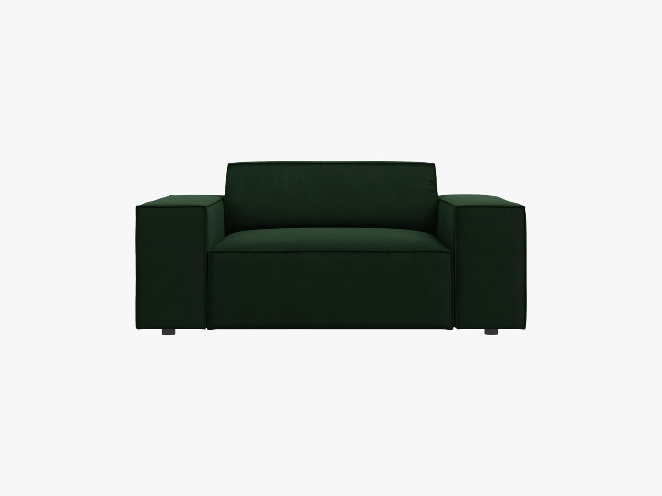 Micadoni Sessel Jodie 1-Sitzer Samt Bluvel Flaschengrün Bild 1