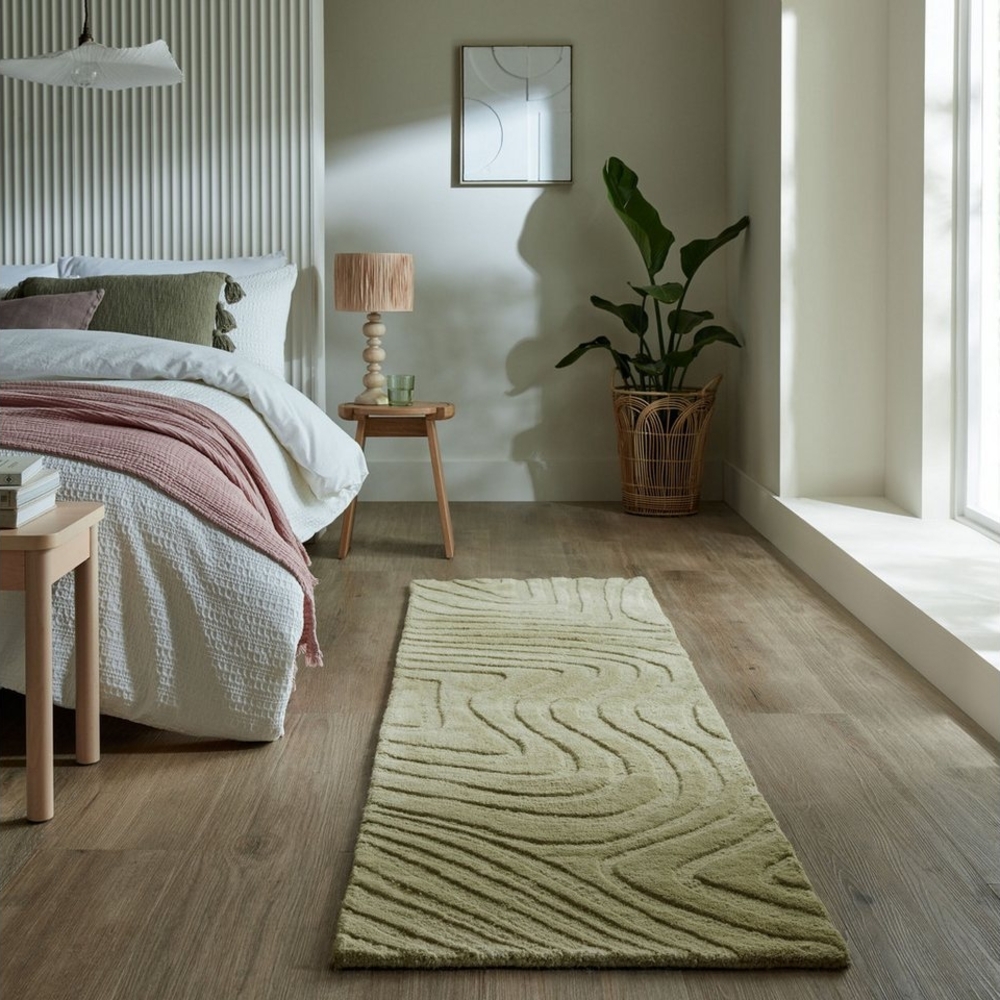 FLAIR RUGS Wollteppich Mesmerise, rechteckig, Höhe: 14 mm, Wollteppich mit Hoch-Tief Effekt Bild 1