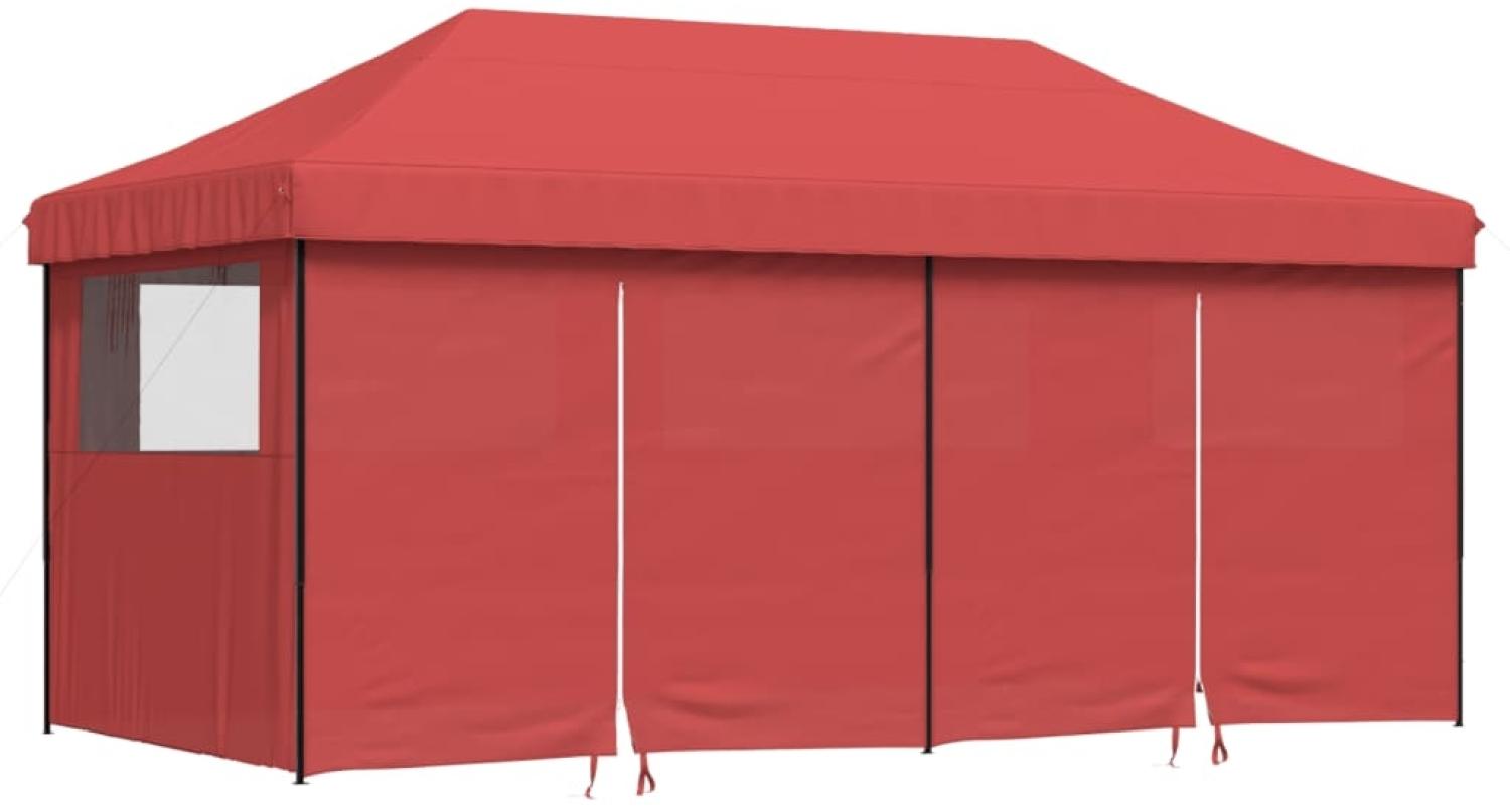 vidaXL Pop-Up Partyzelt, faltbar, Stahl / PE, Burgunderrot, mit 4 Seitenteilen, 315 x 580 x 292 cm Bild 1