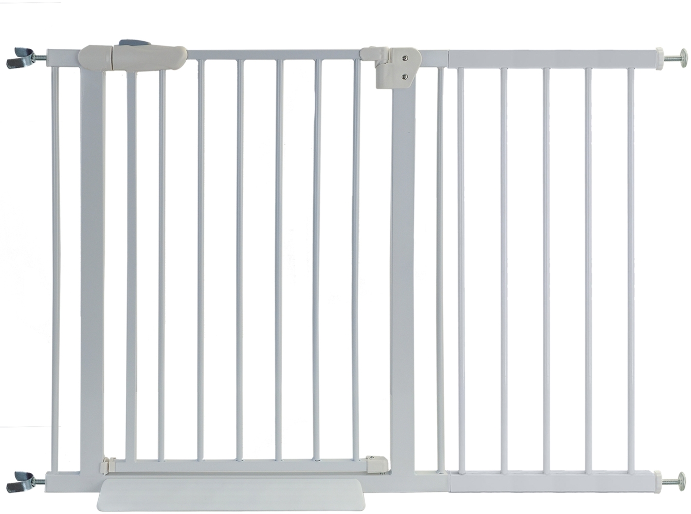 Treppenschutzgitter Absperrgitter weiß ohne Bohren für Sprossen+Rampe 116-127cm Bild 1