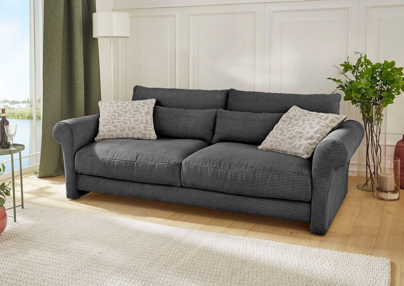 Jockenhöfer Gruppe Big-Sofa Maxima, Federkern,Schaumflocken,hervorragendes Sitzgefühl,Bezug in Cord Bild 1