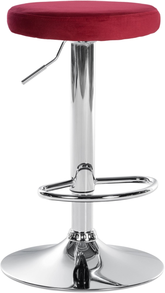CLP Barhocker Ponte Samt-Bezug,rot chrom Bild 1