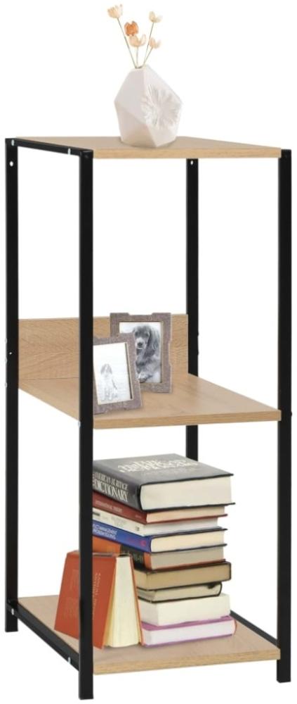 vidaXL Kleines Bücherregal Schwarz Eichefarben 33,5x39,6x79,7cm 288233 Bild 1