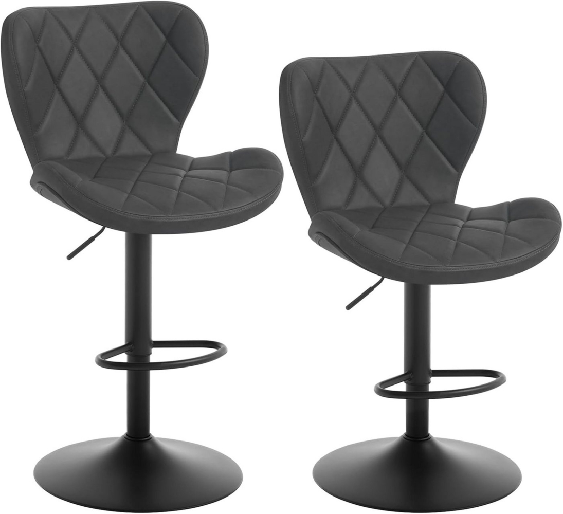 Woltu Barhocker (2 St), höhenverstellbar, Drehhocker ergonomisch, für Bar Bistro Kücheninsel Bild 1