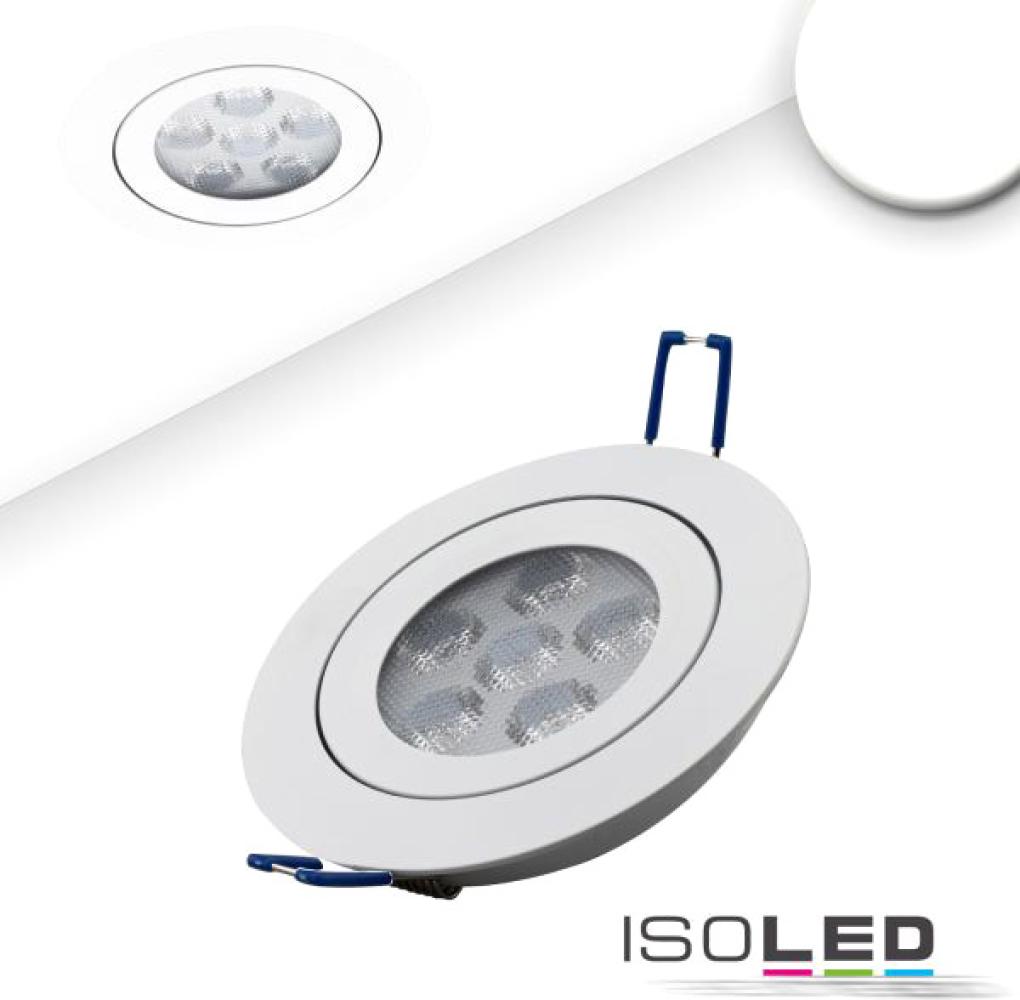 ISOLED LED Einbaustrahler, weiß, 15W, 72°, rund, neutralweiß, dimmbar Bild 1