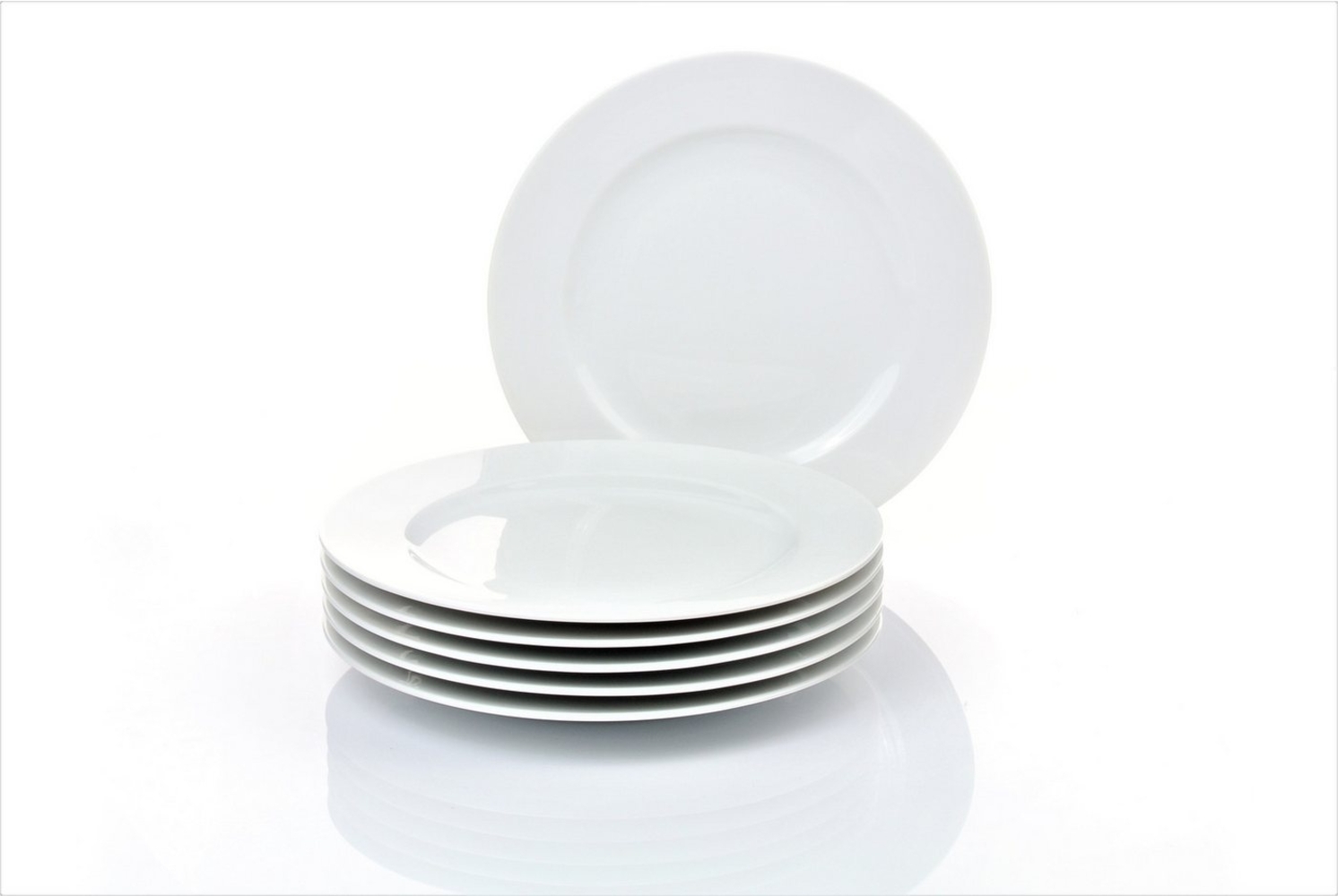 Retsch Arzberg Speiseteller HEIKE WEISS, Teller 25 cm, Set 6-tlg für 6 Personen, rund, Porzellan, (6 St), unser Geschirrklassiker in traditionell runder Form, spülmaschinenfest Bild 1