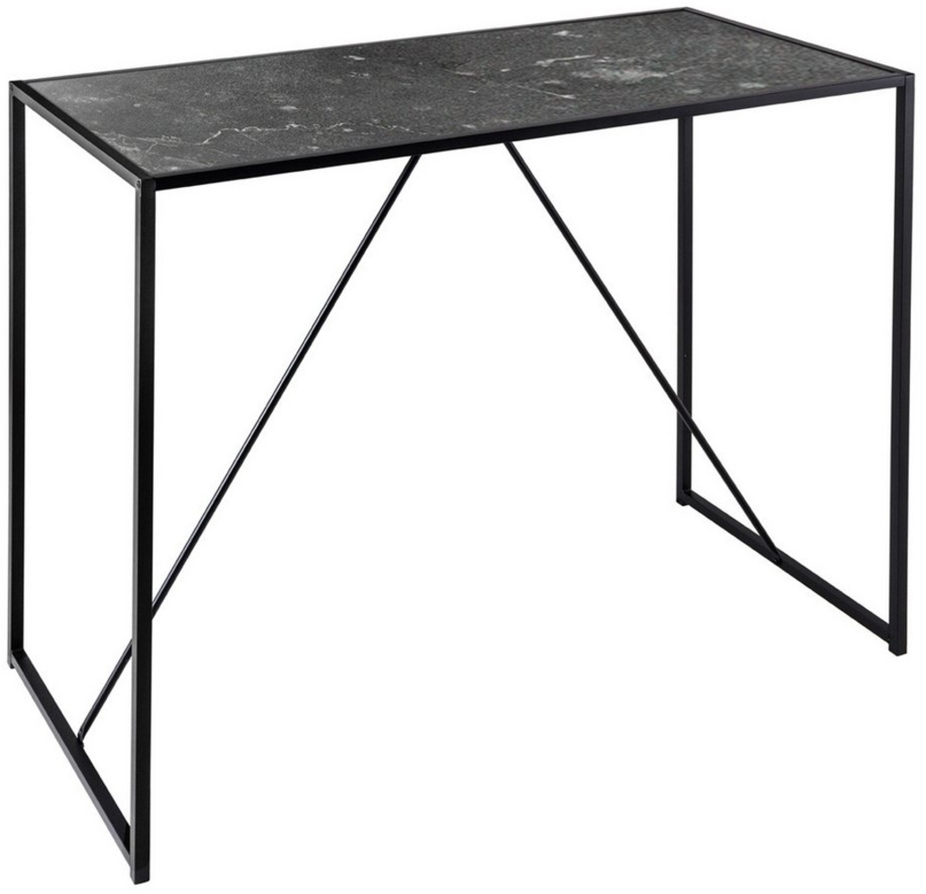 riess-ambiente Bartisch SLIM LINE 120cm graphit · Stehtisch · minimalistisch (Einzelartikel, 1-St), Theke · Küche · Metall · eckig · Marmor-Design · Industrial Bild 1