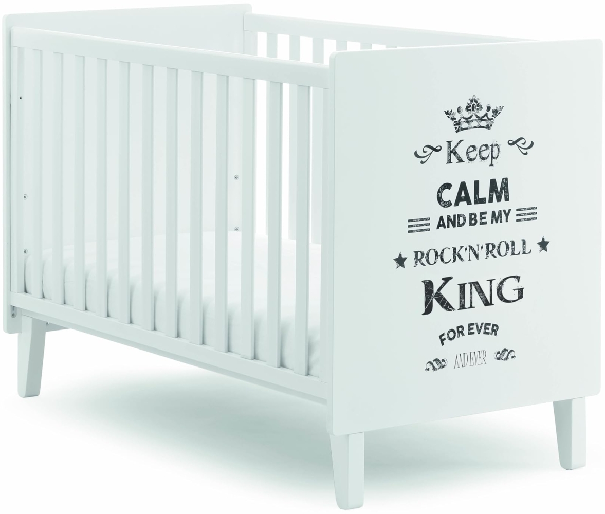 ITALBABY Rockstar King White Bett mit beweglichen Bettrahmen und Bettgestell Bild 1