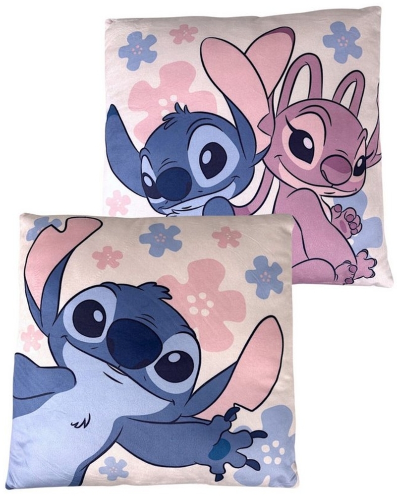 Lilo & Stitch Dekokissen Stitch & Angel, Kinder Kuschelkissen 40x40 cm Bild 1