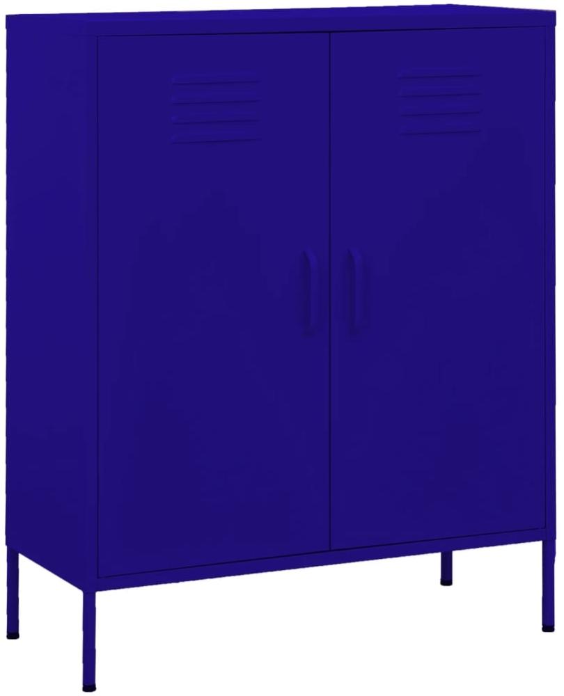 vidaXL Lagerschrank Marineblau 80x35x101,5 cm Stahl [336163] Bild 1